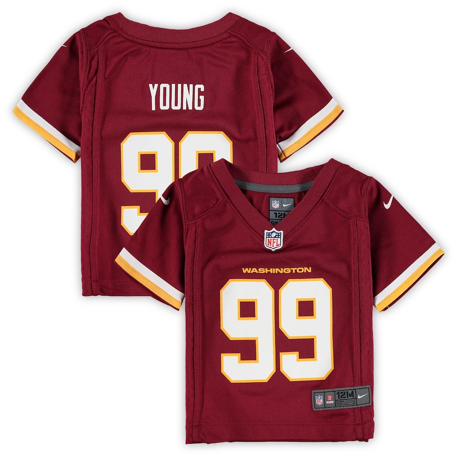 Infant Washington Football Team Chase Young Nike Burgundy Game Jersey