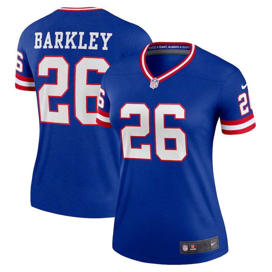 Women’s New York Giants Saquon Barkley Nike Royal Classic Player Legend Jersey