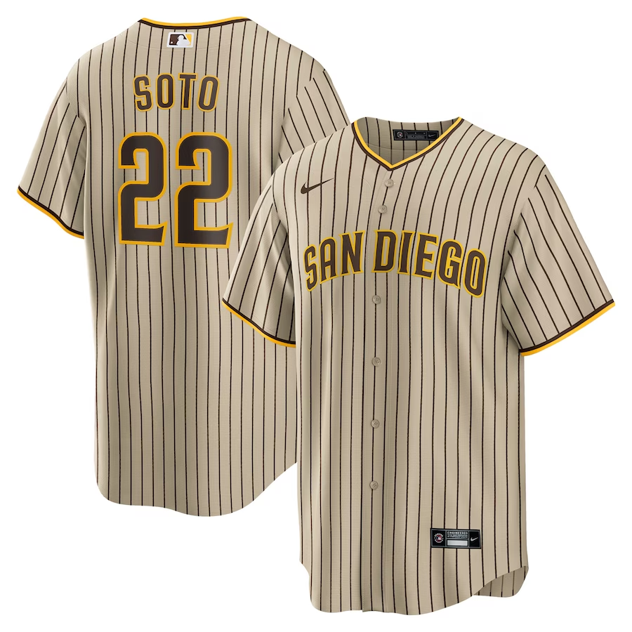 Men's San Diego Padres Juan Soto Tan/Brown Alternate Replica Player Jersey