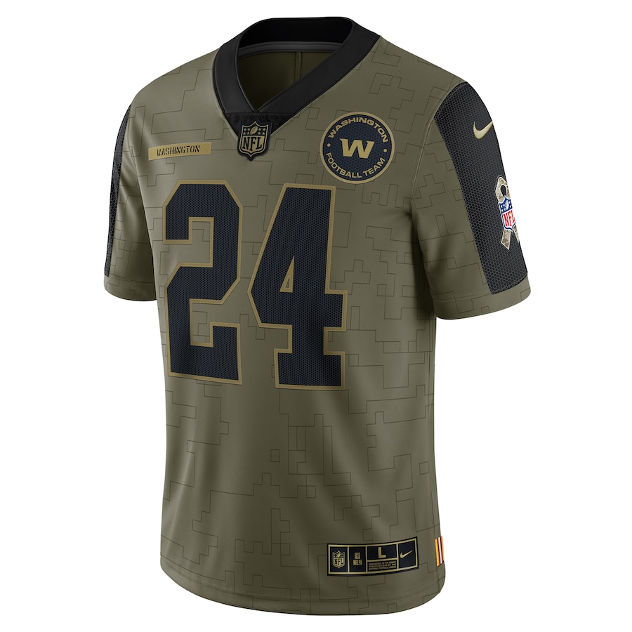 Men’s Washington Football Team Antonio Gibson Nike Olive 2021 Salute To Service Limited Player Jersey