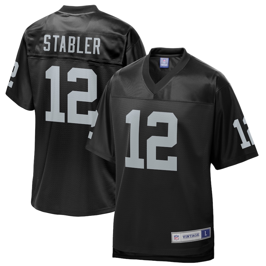 Men’s Las Vegas Raiders Ken Stabler NFL Pro Line Black Retired Team Player Jersey