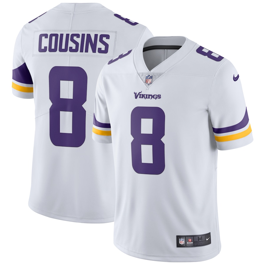 Men’s Minnesota Vikings Kirk Cousins Nike White Vapor Untouchable Limited Jersey
