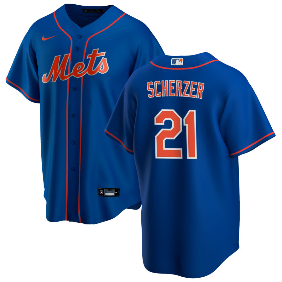 Men's New York Mets Max Scherzer Royal Alternate Replica Player Jersey