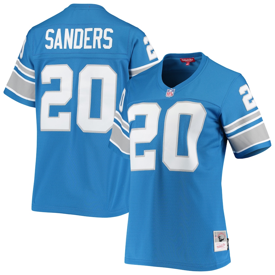 Women’s Detroit Lions Barry Sanders Mitchell & Ness Blue 1996 Legacy Replica Jersey
