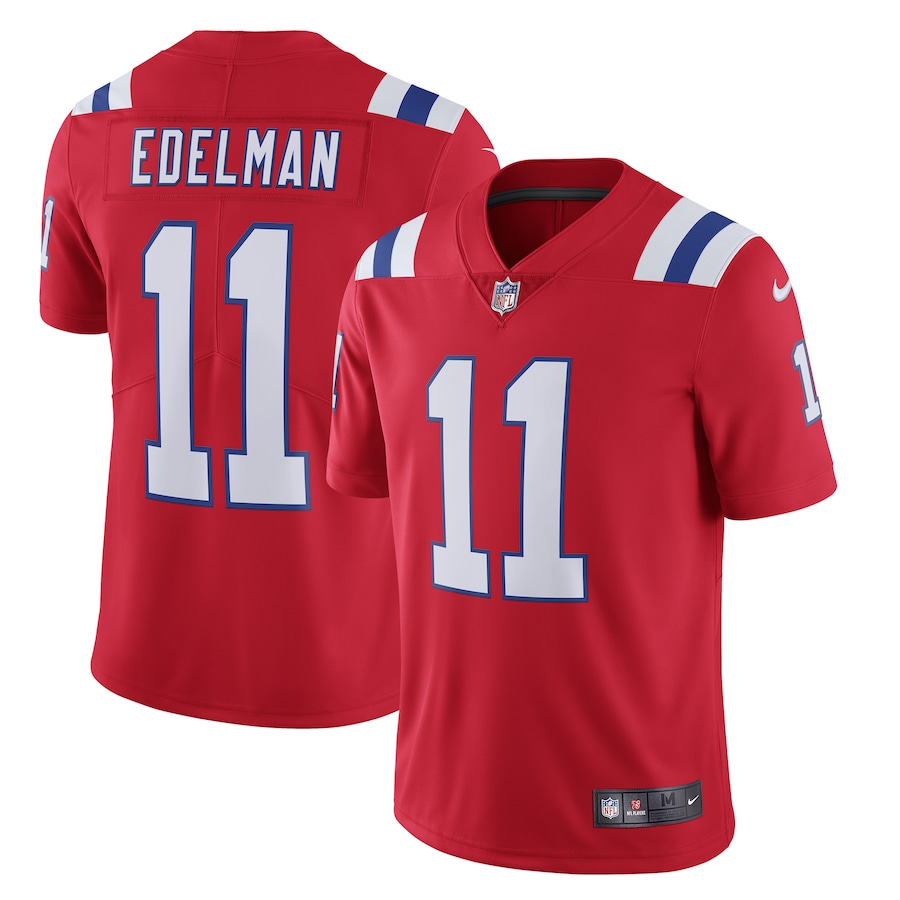 Men’s New England Patriots Julian Edelman Nike Red Alternate Vapor Limited Jersey
