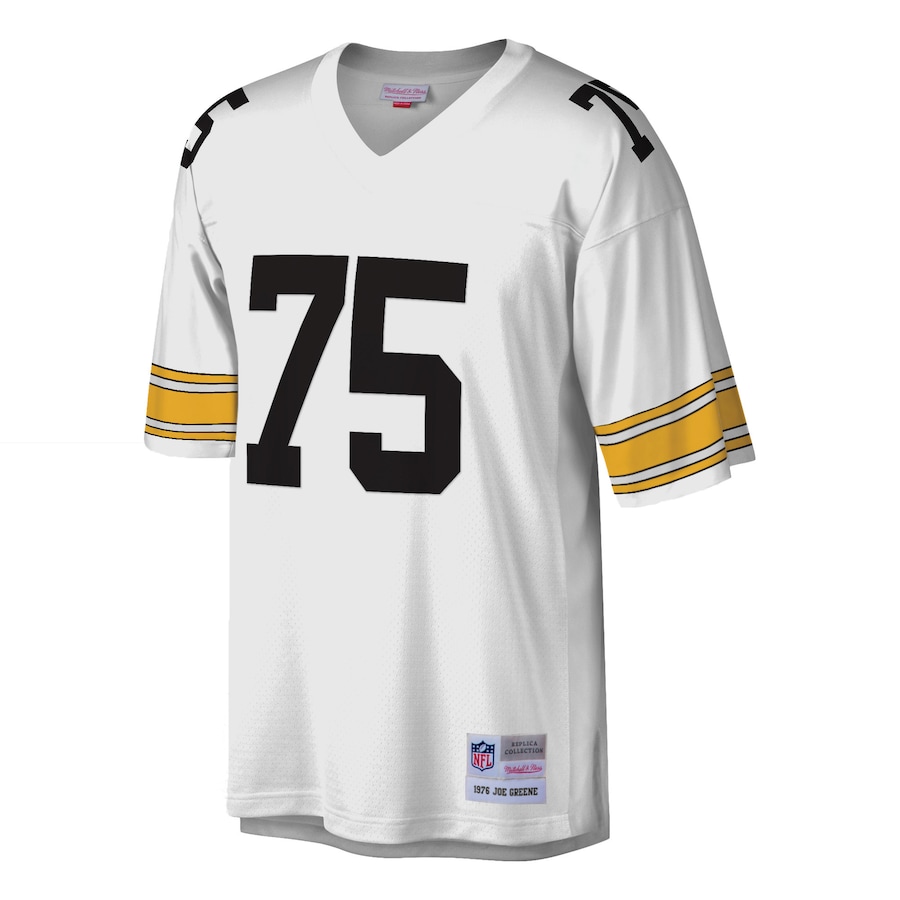 Men’s Pittsburgh Steelers Joe Greene Mitchell & Ness White Legacy Replica Jersey