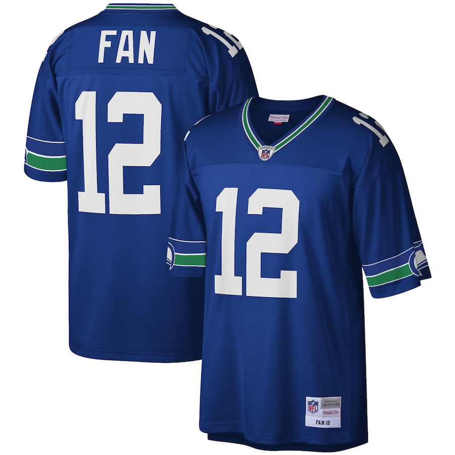 Men’s Seattle Seahawks 12 Fan Mitchell & Ness Royal Legacy Replica Jersey