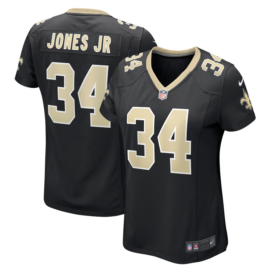 Women’s New Orleans Saints Tony Jones Jr. Nike Black Player Game Jersey