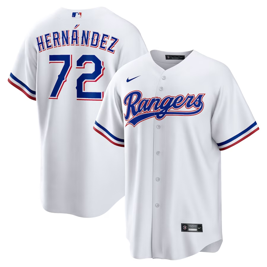 Men's Texas Rangers Jonathan Hernández White Home Replica Player Jersey