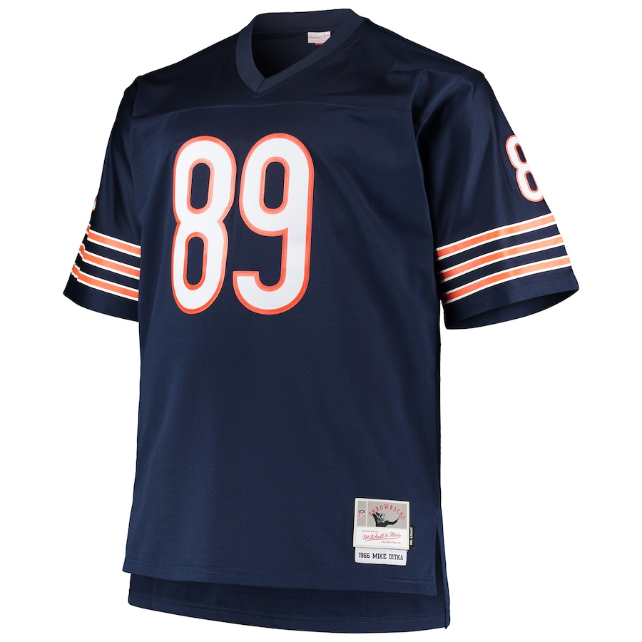 Men’s Chicago Bears Mike Ditka Mitchell & Ness Navy Big & Tall 1966 Retired Player Replica Jersey