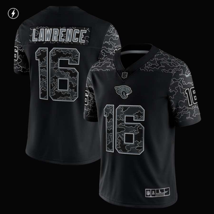 Men’s Jacksonville Jaguars Trevor Lawrence Nike Black RFLCTV Limited Jersey