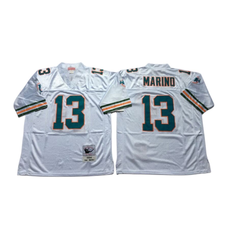 Men's Miami Dolphins Dan Marino Mitchell & Ness White Throwback Jersey