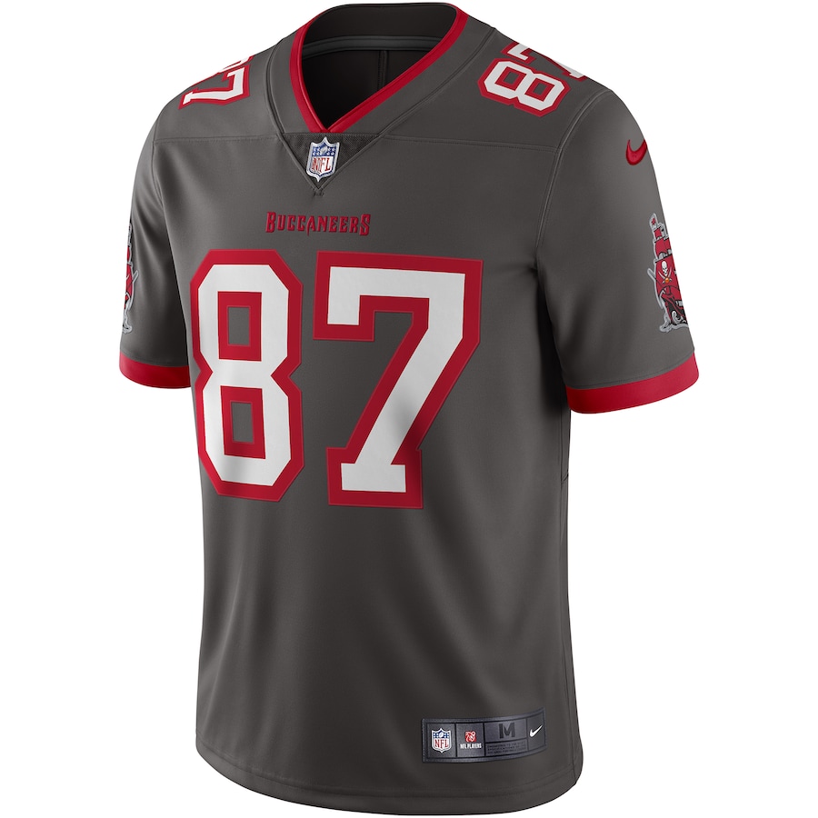 Men’s Tampa Bay Buccaneers Rob Gronkowski Nike Pewter Alternate Vapor Limited Jersey