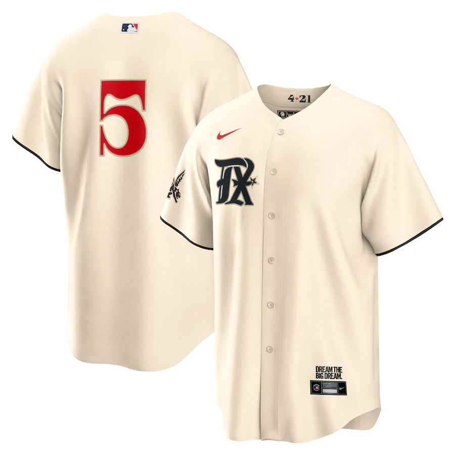 Men's Texas Rangers Corey Seager Cream 2023 City Connect Replica Player Jersey