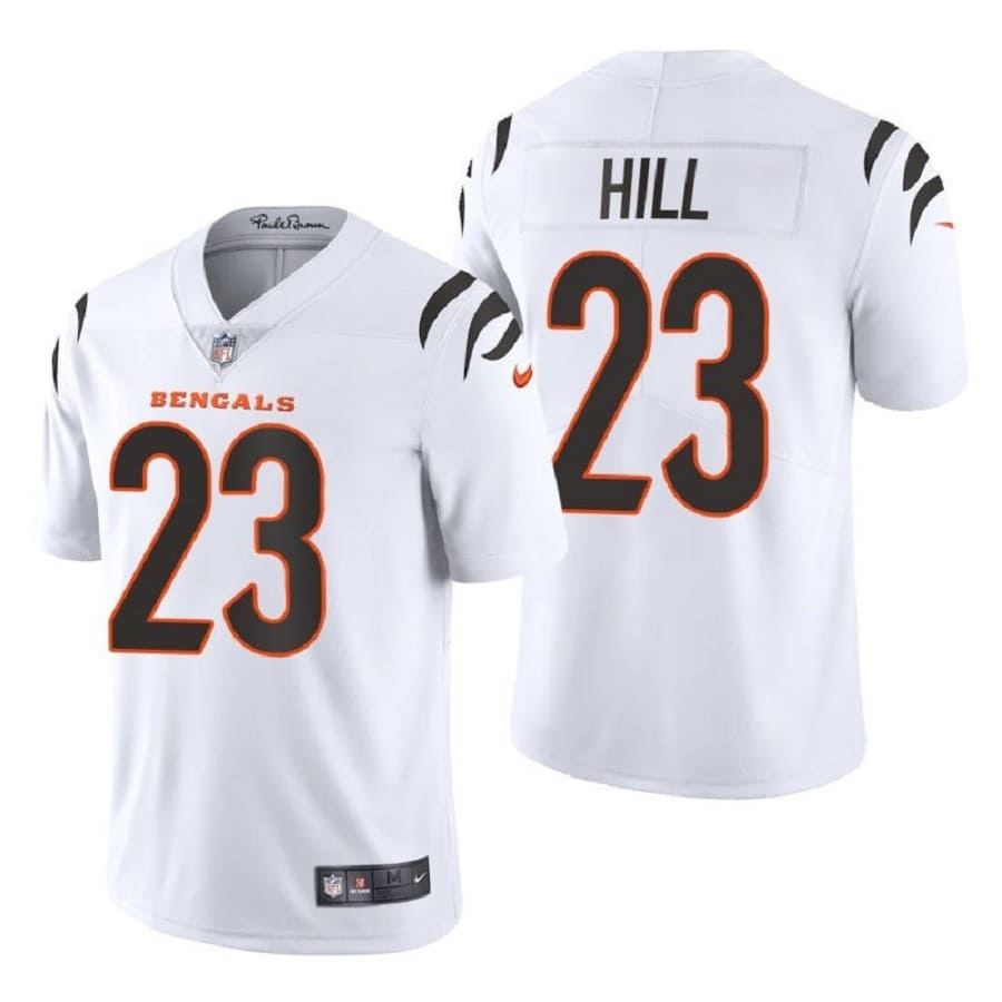 Men's Cincinnati Bengals Daxton Hill White Vapor Limited Stitched Jersey