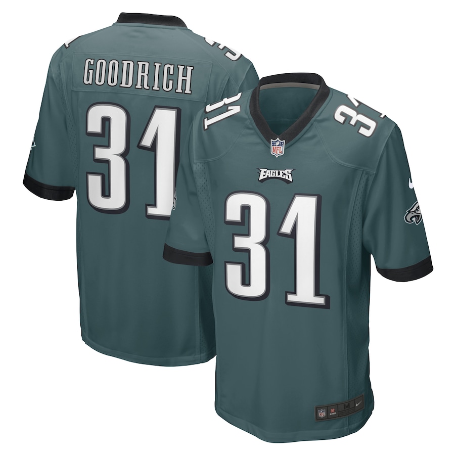 Men’s Philadelphia Eagles Mario Goodrich Nike Midnight Green Game Player Jersey