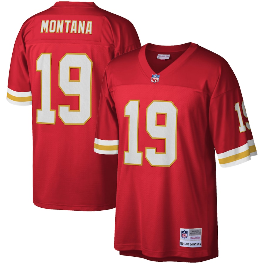 Men’s Kansas City Chiefs Joe Montana Mitchell & Ness Red 1994 Legacy Replica Jersey