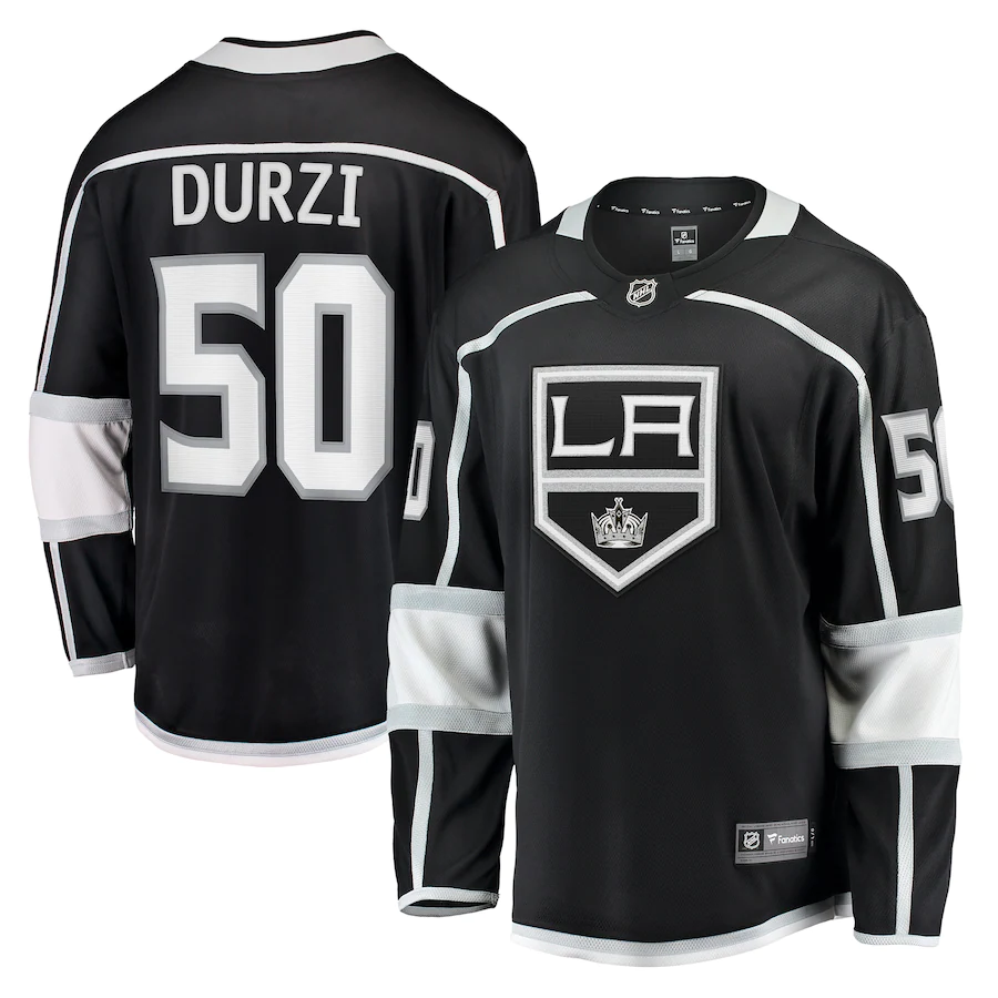 Men's Los Angeles Kings 50 Sean Durzi Black Home Breakaway Player Jersey