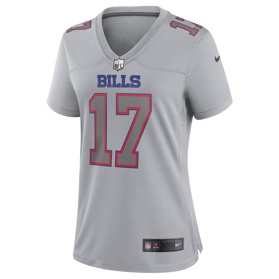 Women’s Buffalo Bills Josh Allen Nike Gray Atmosphere Fashion Game Jersey