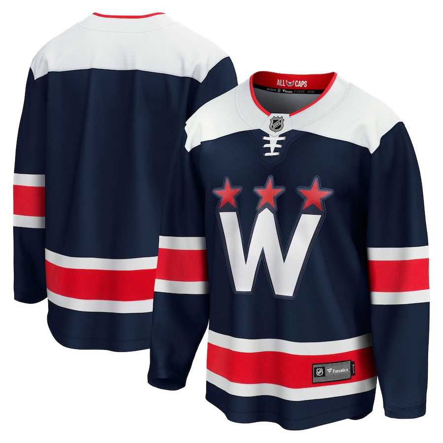 Men's Washington Capitals Navy Alternate Premier Breakaway Blank Jersey