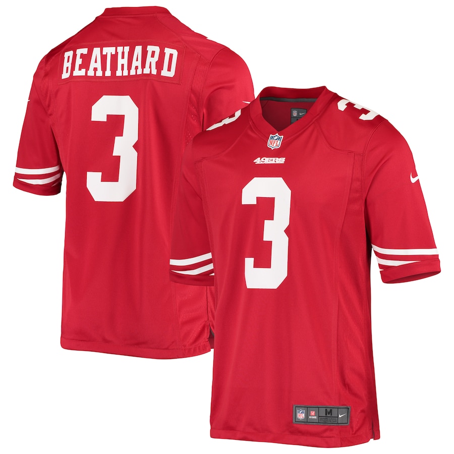 Men’s San Francisco 49ers C.J. Beathard Nike Scarlet Game Player Jersey