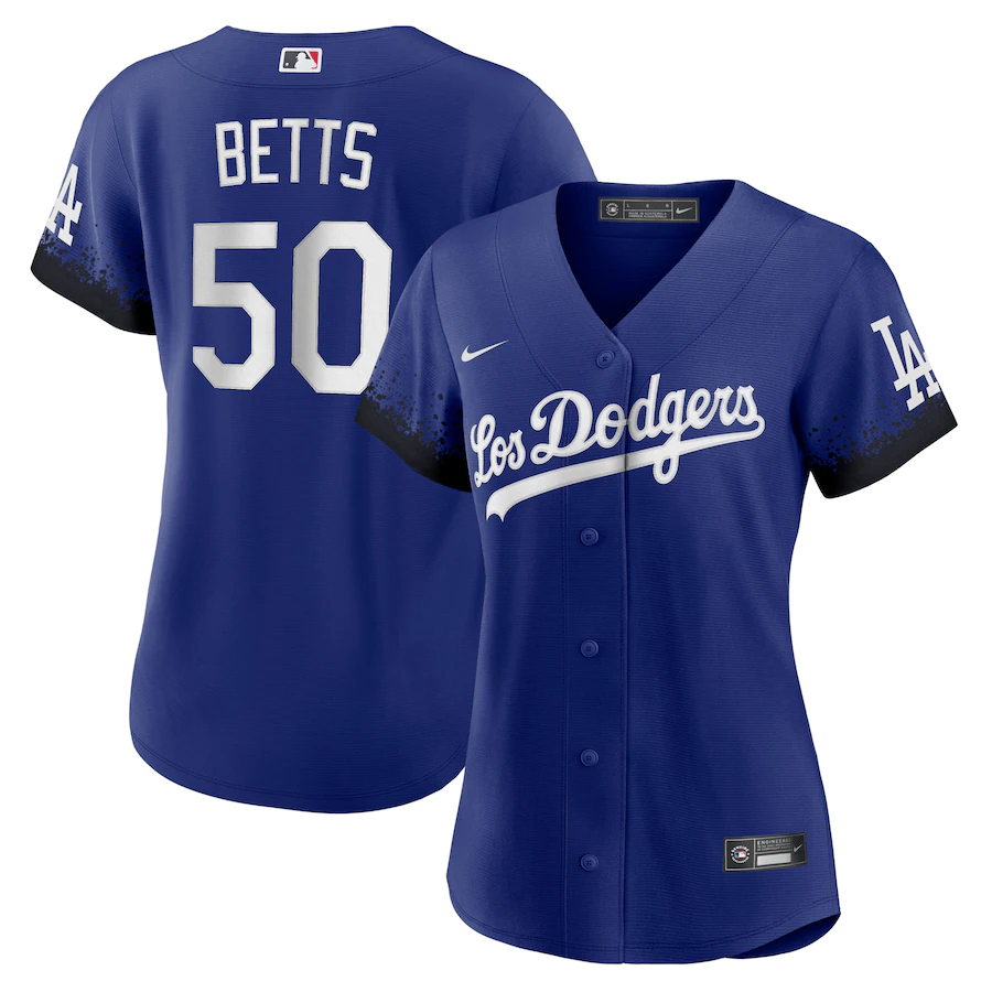 Women's Los Angeles Dodgers Mookie Betts Royal City Connect Replica Player Jersey
