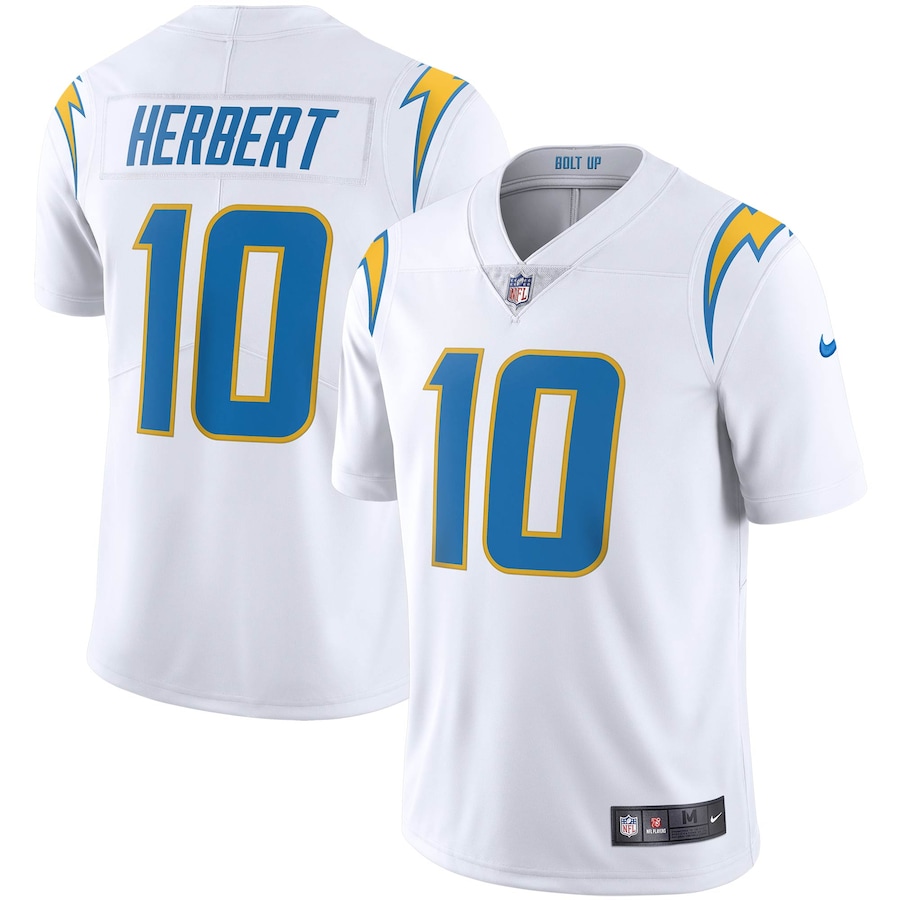 Men’s Los Angeles Chargers Justin Herbert Nike White Vapor Limited Jersey