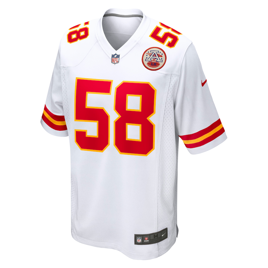 Men’s Kansas City Chiefs Derrick Thomas Nike White Retired Player Game Jersey