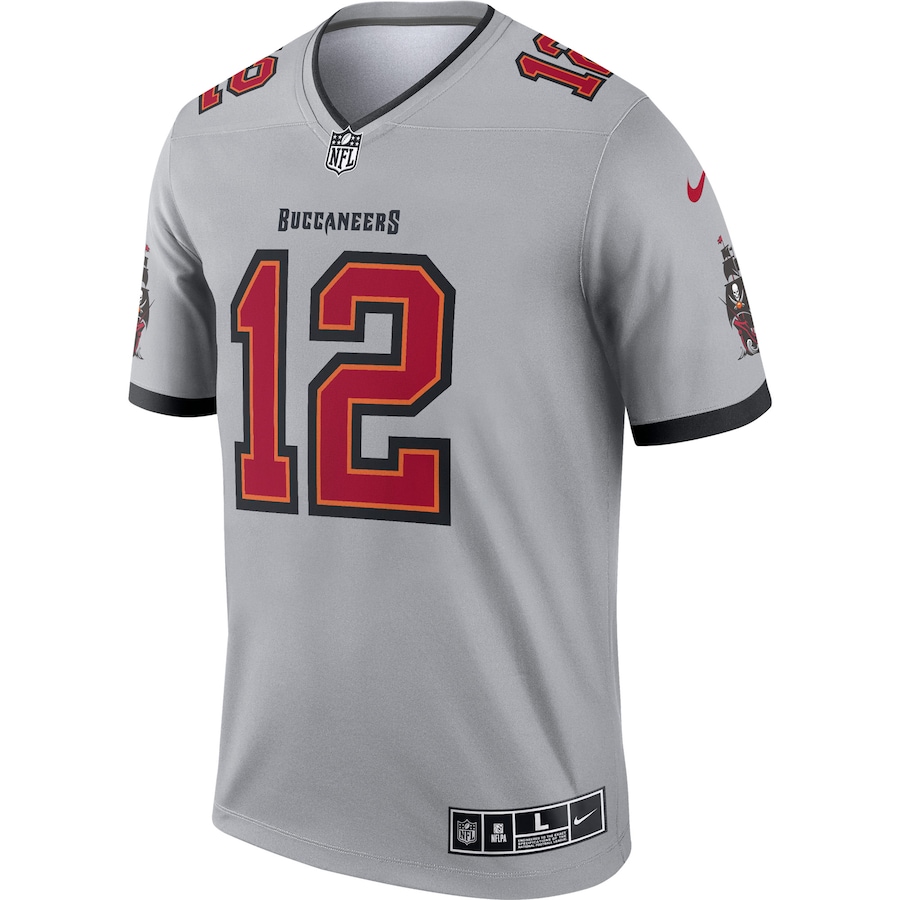 Men’s Tampa Bay Buccaneers Tom Brady Nike Gray Inverted Legend Jersey