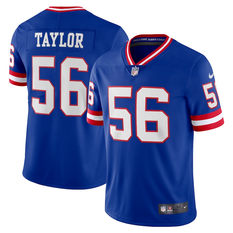 Men’s New York Giants Lawrence Taylor Nike Royal Classic Vapor Limited Player Jersey