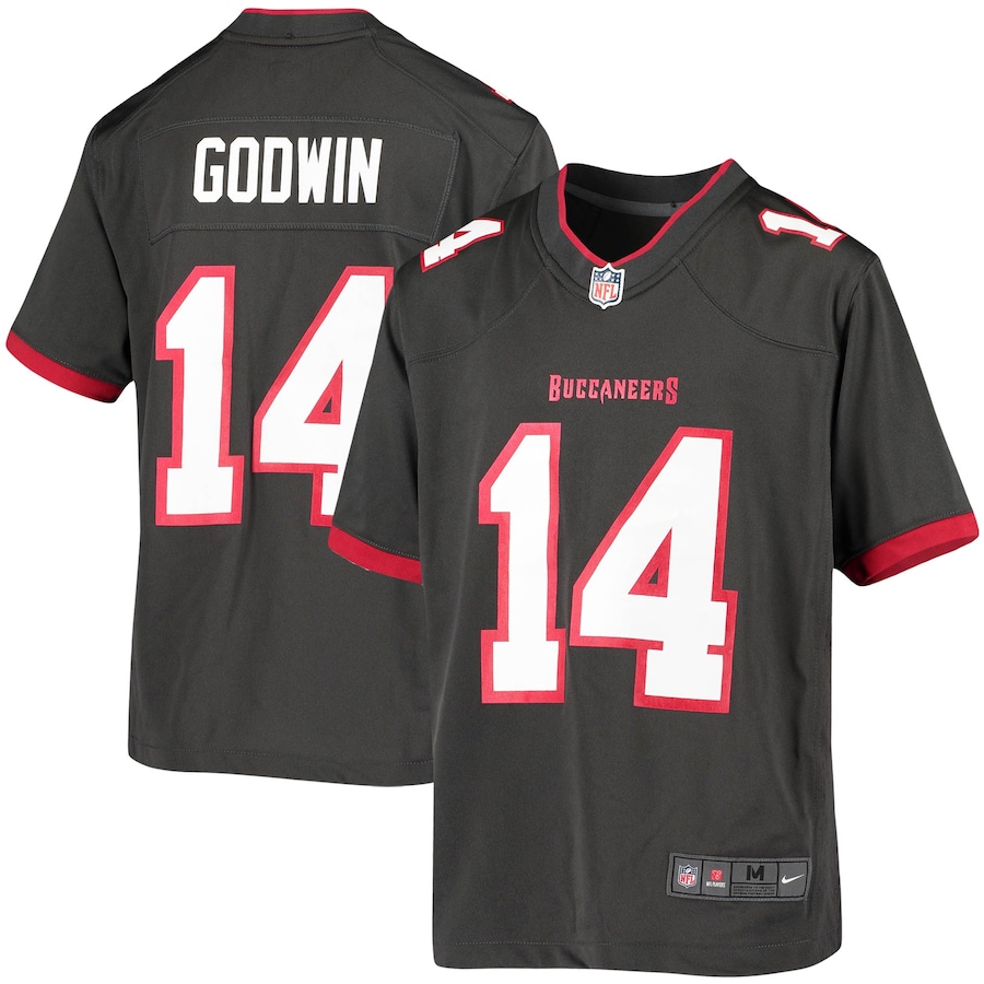 Youth Tampa Bay Buccaneers Chris Godwin Nike Pewter Alternate Game Jersey