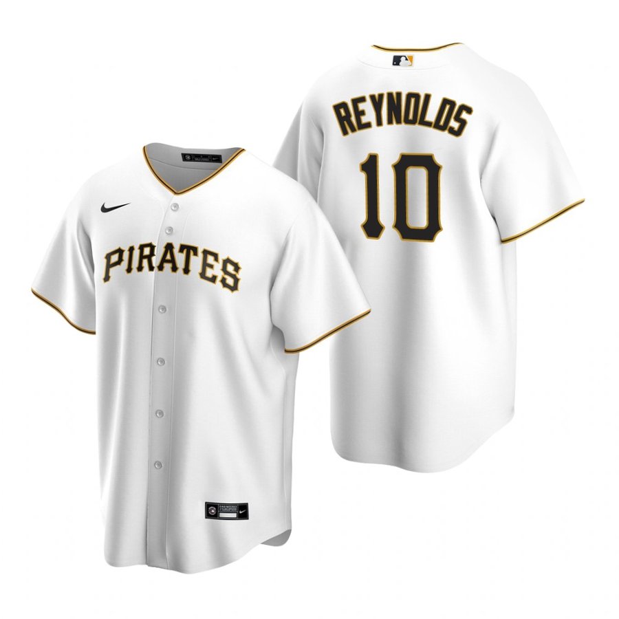 Men's Pittsburgh Pirates Bryan Reynolds White Home Replica Player Name Jersey