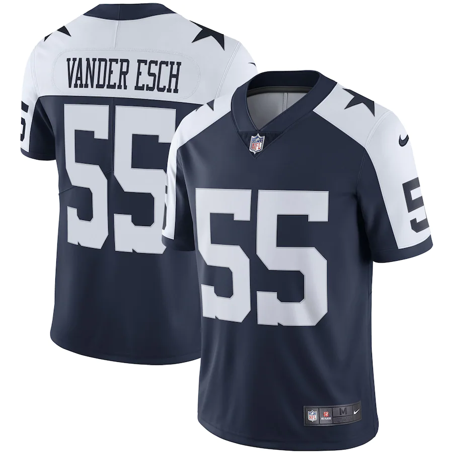 Men's Dallas Cowboys Leighton Vander Esch Navy Alternate Vapor Limited Jersey