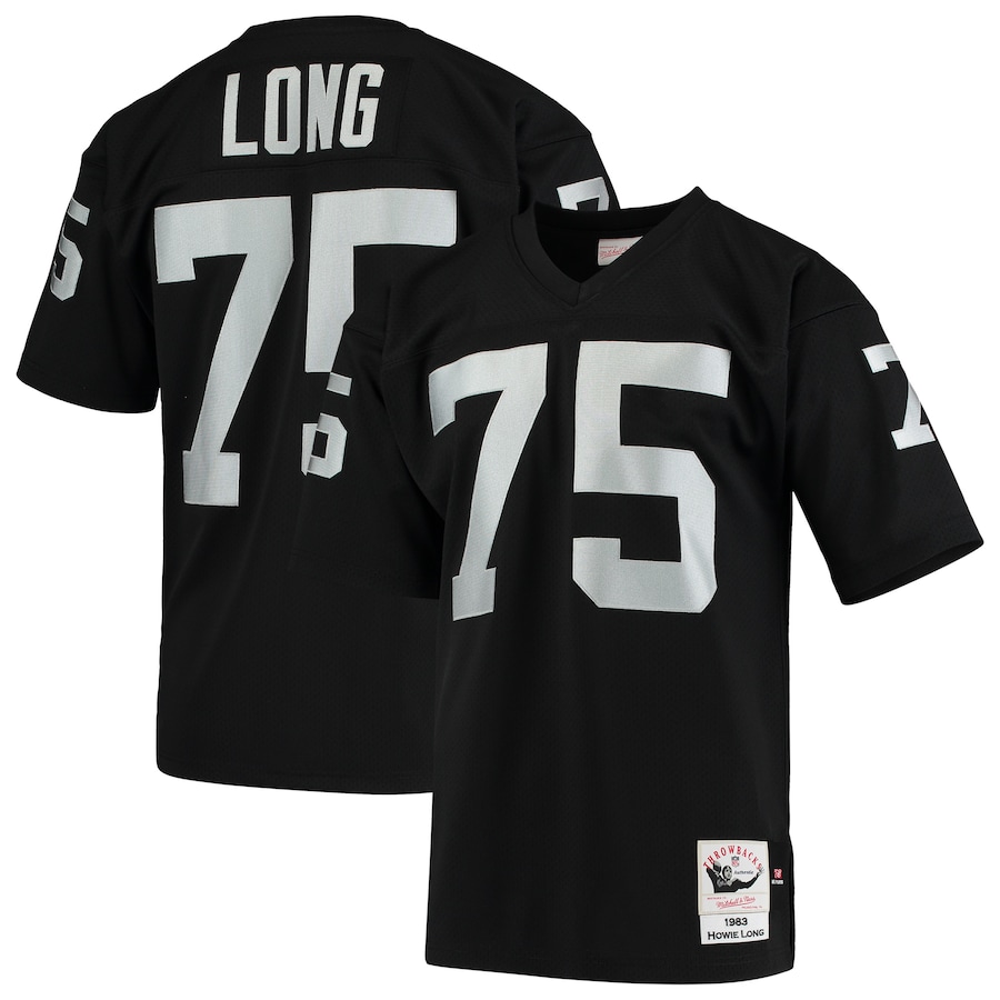 Men’s Las Vegas Raiders Howie Long Mitchell & Ness Black 1983 Authentic Throwback Retired Player Jersey