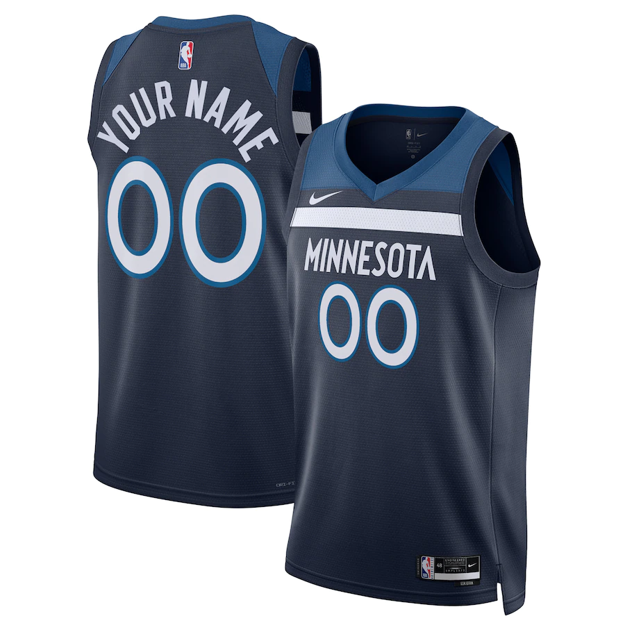 Custom Minnesota Timberwolves Navy 2022-23 Swingman Custom Jersey - Icon Edition