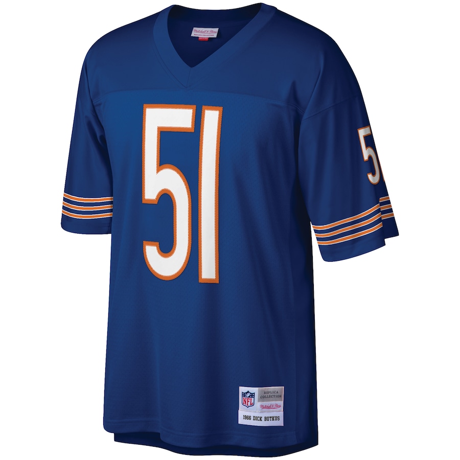 Men’s Chicago Bears Dick Butkus Mitchell & Ness Navy Retired Player Legacy Replica Jersey