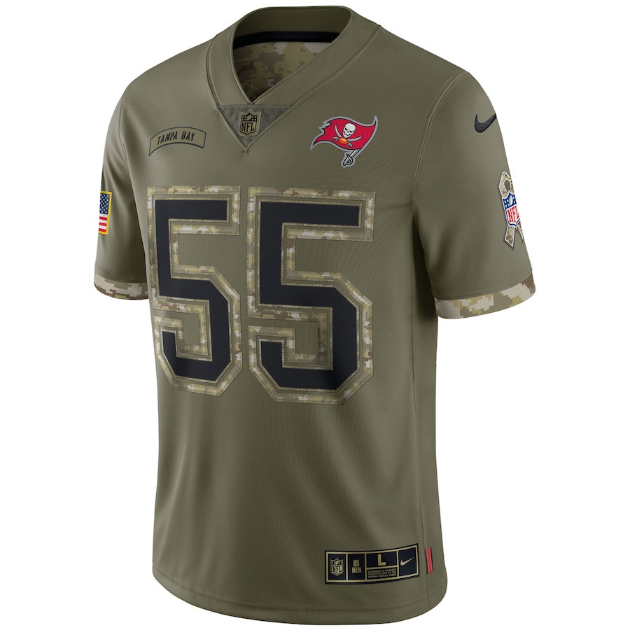 Men’s Tampa Bay Buccaneers Derrick Brooks Nike Olive 2022 Salute To Service Retired Player Limited Jersey