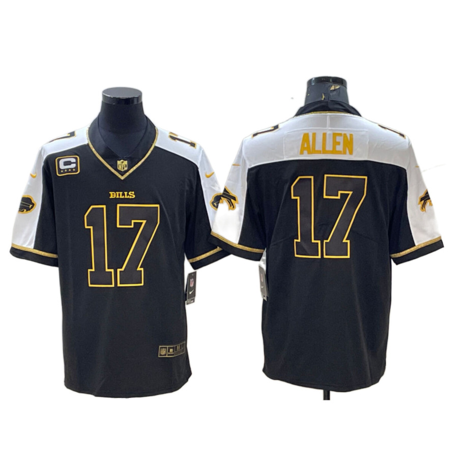Men's Buffalo Bills Josh Allen Black Gold Vapor Limited Thanksgiving Jersey