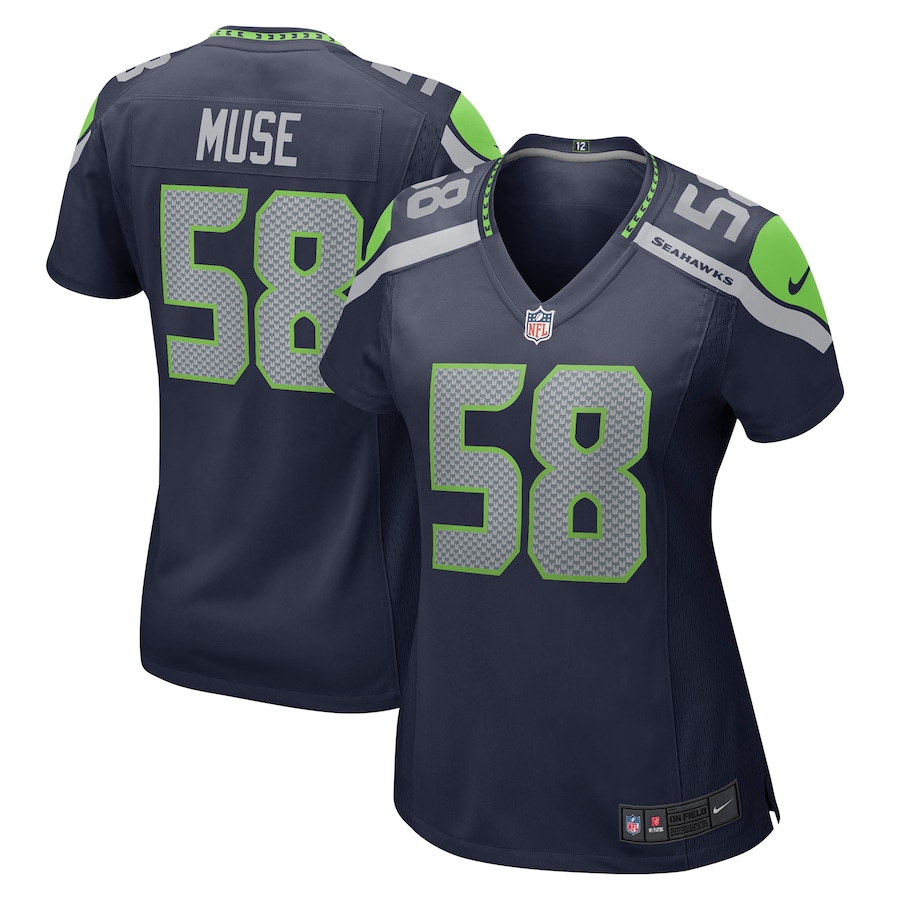 Women’s Seattle Seahawks Tanner Muse Nike College Navy Game Player Jersey