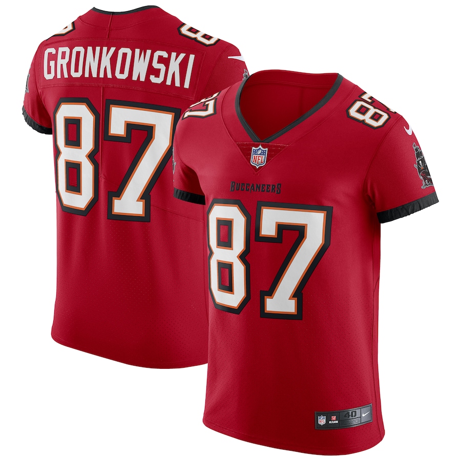 Men’s Tampa Bay Buccaneers Rob Gronkowski Nike Red Vapor Elite Jersey