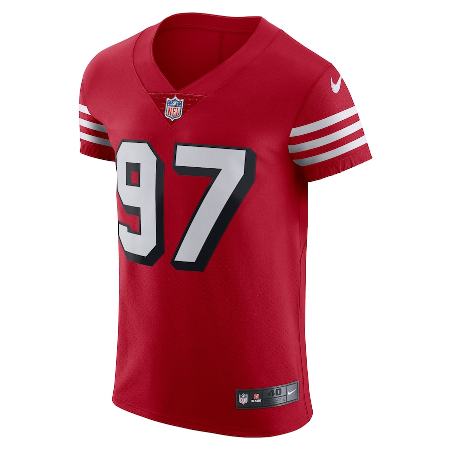 Men’s San Francisco 49ers Nick Bosa Nike Scarlet Alternate Vapor Elite Jersey