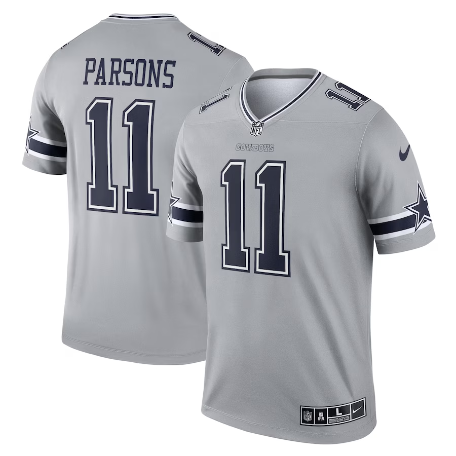 Men's Dallas Cowboys Micah Parsons Gray Inverted Legend Player Jersey