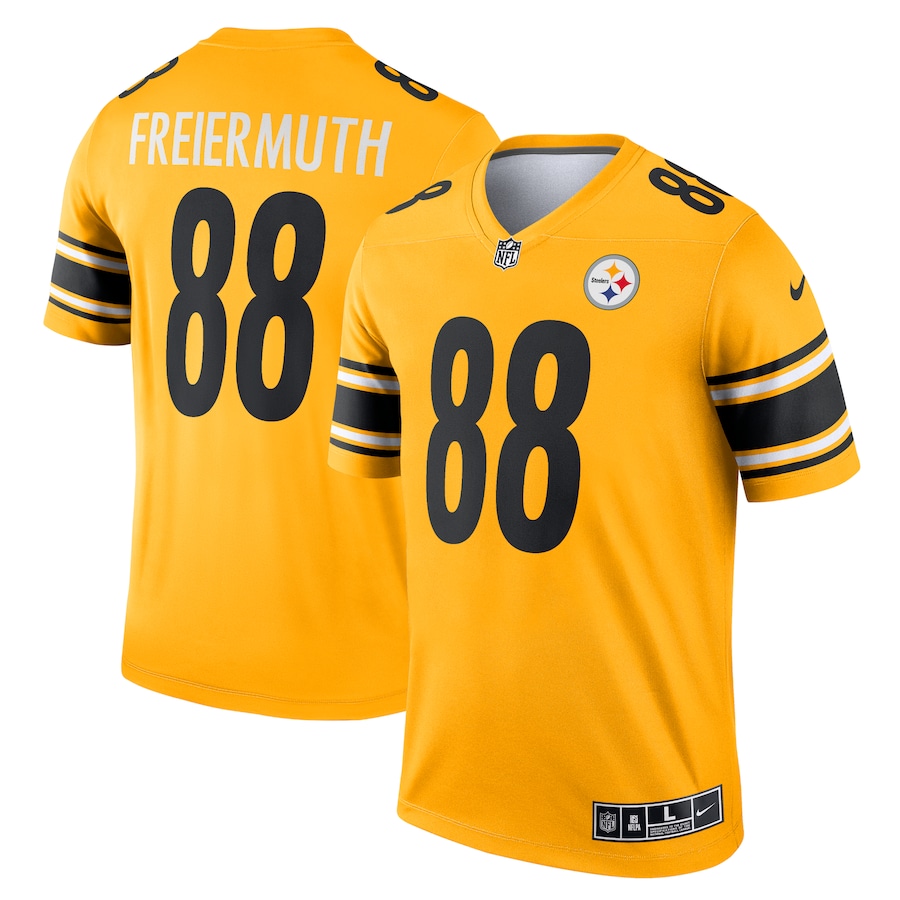 Men’s Pittsburgh Steelers Pat Freiermuth Nike Gold Inverted Legend Jersey