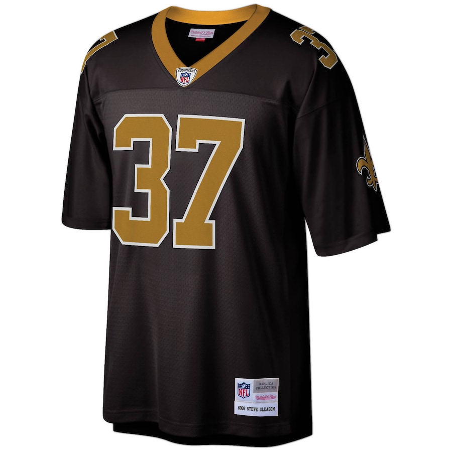 Men’s New Orleans Saints Steve Gleason Mitchell & Ness Black Legacy Replica Jersey