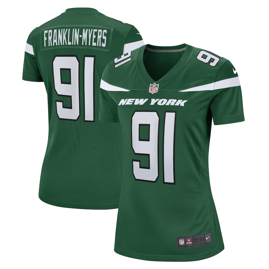 Women’s New York Jets John Franklin-Myers Nike Gotham Green Game Jersey