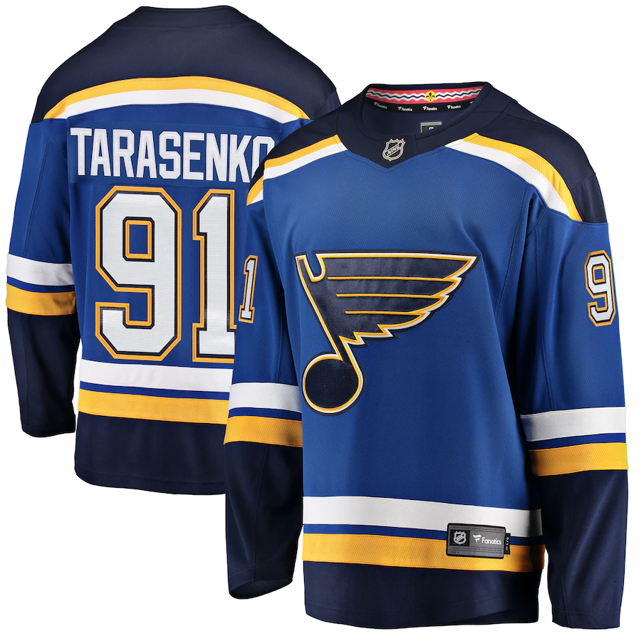 Men's St. Louis Blues 91 Vladimir Tarasenko Royal Breakaway Player Jersey
