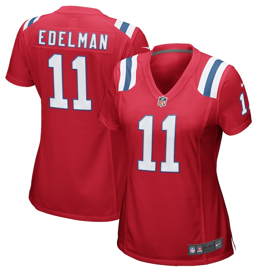 Women’s New England Patriots Julian Edelman Nike Red Alternate Game Jersey