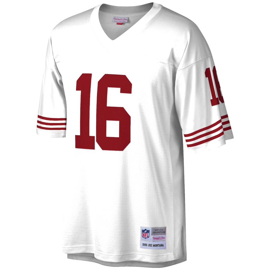 Men’s San Francisco 49ers Joe Montana Mitchell & Ness White Legacy Replica Jersey