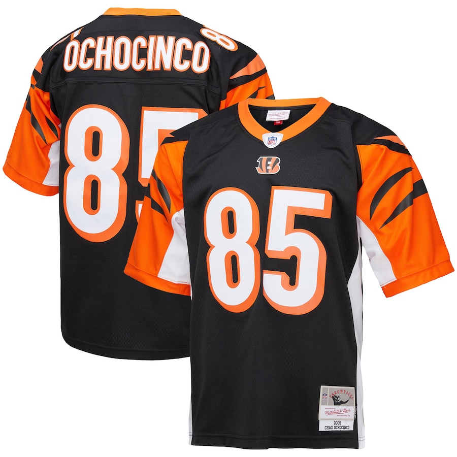 Men’s Cincinnati Bengals Chad Ochocinco Mitchell & Ness Black Big & Tall 2009 Retired Player Replica Jersey