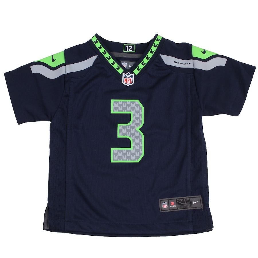 Infant Seattle Seahawks Russell Wilson Nike College Navy Team Color Game Jersey